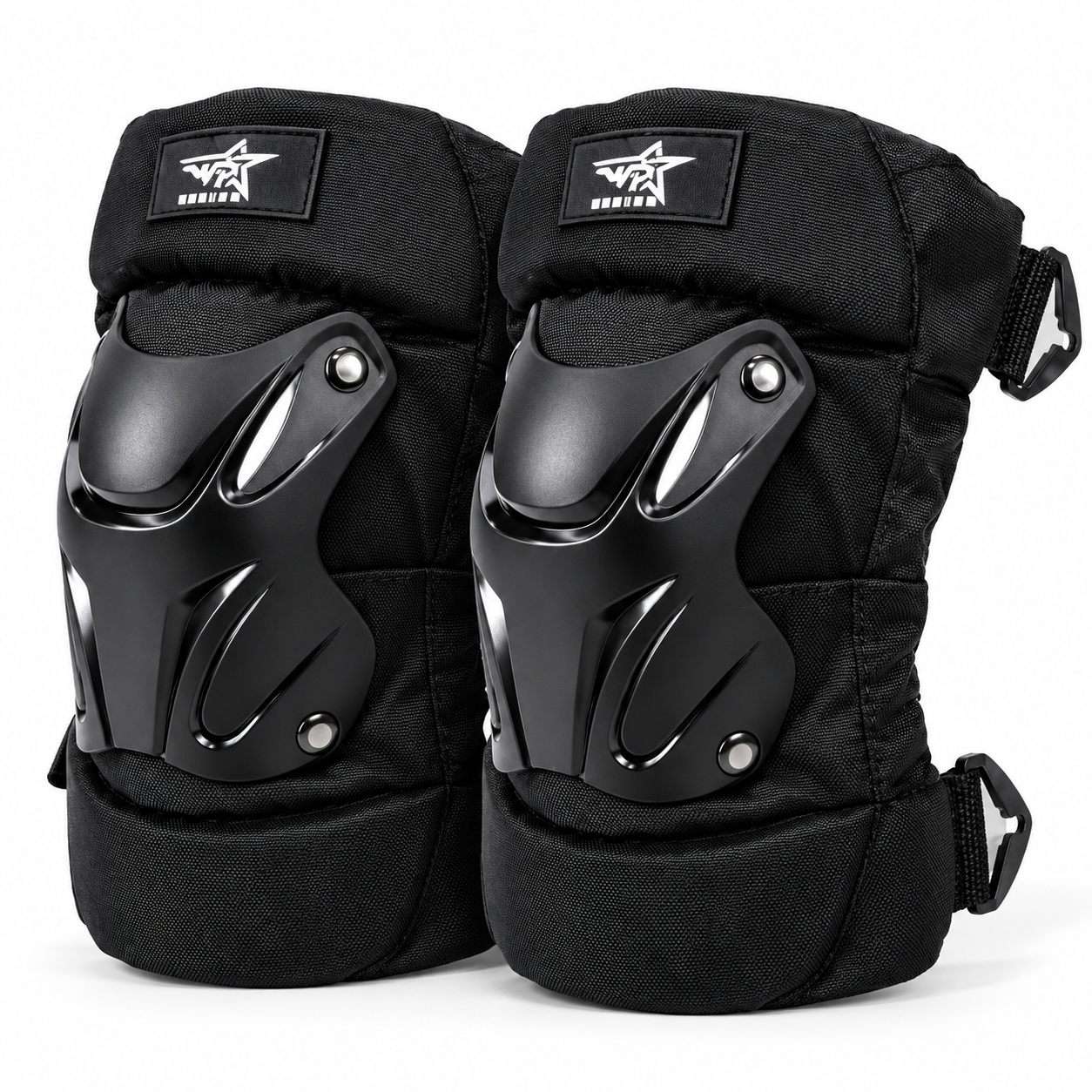 ELTRON TURBO Protective Knee Guard Pads Adjustable Armor Fog Rider & Biker (Black) (Pack of 1 Set)