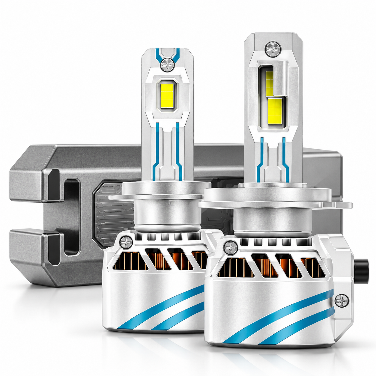 ELTRON TURBO with 2 years warranty H4 Original 200W DC12-24V Car Led Headlight 24,000 Lumens Super Bright LED Compatible for Given Cars option 6000K Color temprature, Pack of 2 (Please choose your car))
